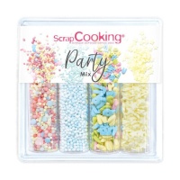 Kit de sprinkles party mix de 65 gr - Scrapcooking