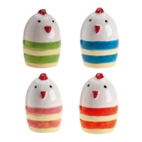 Figurines pour galettes de poules colorées de 3 cm - Dekora - 50 unités