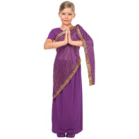 Déguisement de Bollywood indien violet pour fille