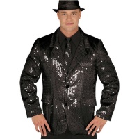 Veste à sequins noirs pour homme