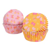 Caissettes pour cupcakes avec papillons de Pâques - PME - 60 unités