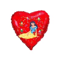 Ballon de princesse brune en forme de coeur de 45 cm - Conver Party