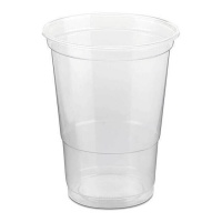 Verres en plastique réutilisables neutres de 500 ml - 50 unités