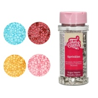 Paillettes de coeurs colorés de 80 g - FunCakes