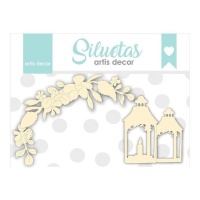 Chipboard de Lanterne et Grammage fleurs - Artis decor - 2 unités