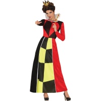 Costume de reine de coeur rouge et noir pour femme