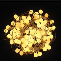 Guirlande lumineuse à boules blanc chaud avec 50 leds