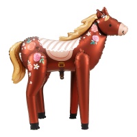 Ballon en Forme de Cheval Vintage de 1,26 x 1,10 m - Partydeco