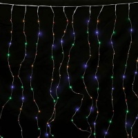 Rideau de 200 LEDs multicolores de 1,95 x 0,90 m