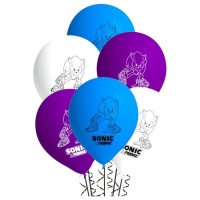 Ballons en latex Sonic Prime de 27 cm - 8 unités