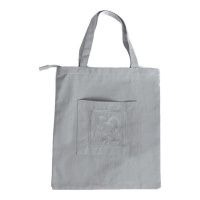 Sac en tissu Panot gris avec fermeture éclair