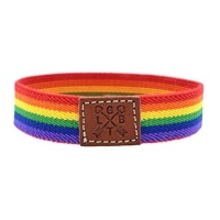 Bracelet en caoutchouc arc-en-ciel ajustable - 1 unité