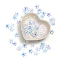 Paillettes 3D fleurs irisées 1,2 cm - 5 grammes