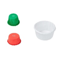 Capsules pour cupcakes mini en papier coloré - Decora - 35 unités