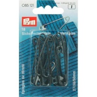 Épingles de sûreté de tailles assorties 2,7, 3,8 et 5 cm noir - Prym - 18 unités