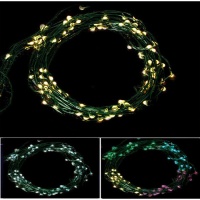 Guirlande lumineuse avec câble vert de 5 m - 50 LEDs