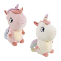 Peluches Licorne assis de 30 cm - 1 unité