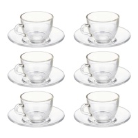 Tasse à café de 85 ml avec soucoupe - 6 pièces