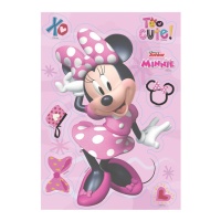 Gaufrette comestible de Minnie Mouse rose de 14,8 x 21 cm - Dekora