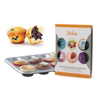 Moule pour madeleines en acier de 35 x 26 cm - Decora - 12 cavités