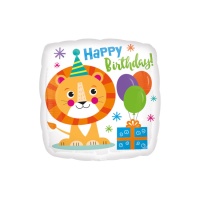 Ballon lion joyeux anniversaire de 43 cm - Anagram