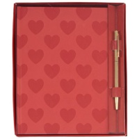 Carnet de Coeurs avec stylo