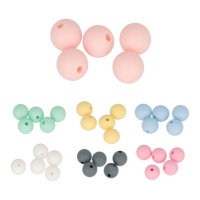 Perles en silicone de 1 cm - 5 unités