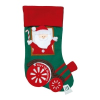 Chaussette du Père Noël dans un train de 50 cm