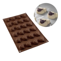 Moule pour ours en chocolat en silicone de 17 x 29,5 cm - Silikomart - 24 cavités