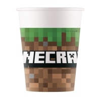 Verres Minecraft de 200 ml - 8 unités