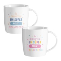 Tasse de 350 ml Joyeux Anniversaire - 1 unité