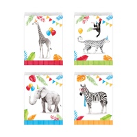 Sachets en papier Animaux amusants - 8 unités