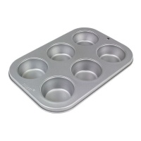 Moule à muffins en acier de 28,9 x 17,7 x 3,1 cm - PME - 6 cavités