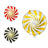 Ballon spirale rond métallisé de couleurs assorties de 35 cm - PartyDeco - 1 unité