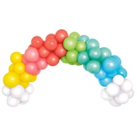 Guirlande de ballons arc-en-ciel de 2,5 m - 40 unités