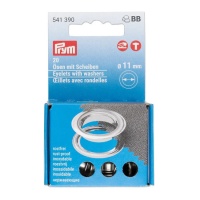 Œillets de 1,1 cm et rondelles en laiton - Prym - 20 unités