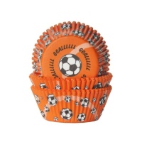 Capsules à cupcake football orange - House of Marie - 50 unités