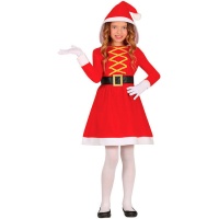 Costume de Mère Noël avec capuche pour fille