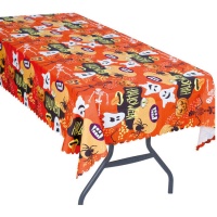 Nappe d'Halloween orange de 1,77 x 1,34 m