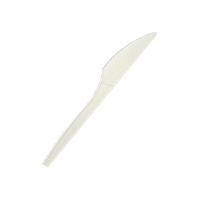 Couteaux de 17 cm en plastique blanc - 50 unités