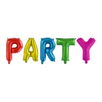 Ballon lettres Party multicolore de 41 cm