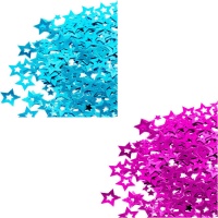 Confettis d'étoiles creuses métalliques de 20 g