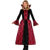 Costume de vampire avec imprimé gothique pour femme