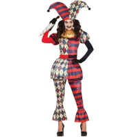 Costume de mauvais arlequin pour femme