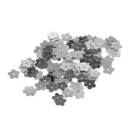 Paillettes argentées en forme de fleurs de 2 cm - Innspiro - 14 g