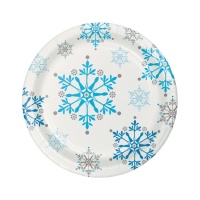 Assiettes de Snow Princess de 17,4 cm - 8 unités