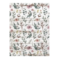 Papier de riz fleur de coton 29,7 x 42,5 cm - Artis decor - 1 pc.