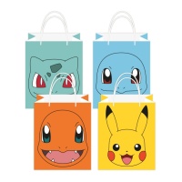 Sacs Pokémon en papier de 21,5 x 13 cm - 8 unités