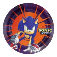 Assiettes Sonic Prime de 18 cm - 8 unités