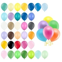 Ballons en latex de 23 cm pastel - PartyDeco - 100 unités